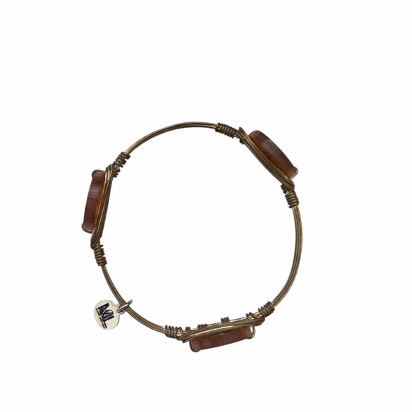 Anchor charm brass wire bracelet - Picture 2 of 2